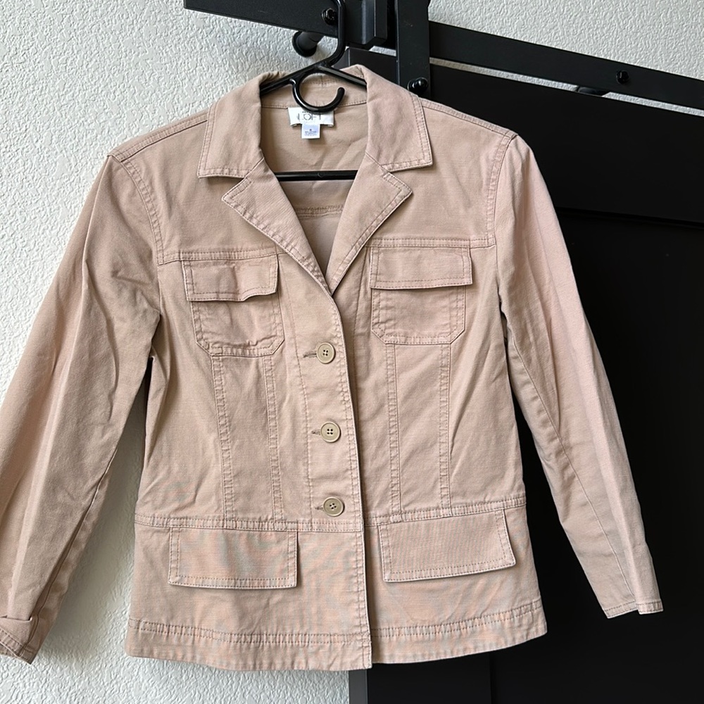 Ann Taylor LOFT - Tan Cotton-Blend Jacket - SZ 6
